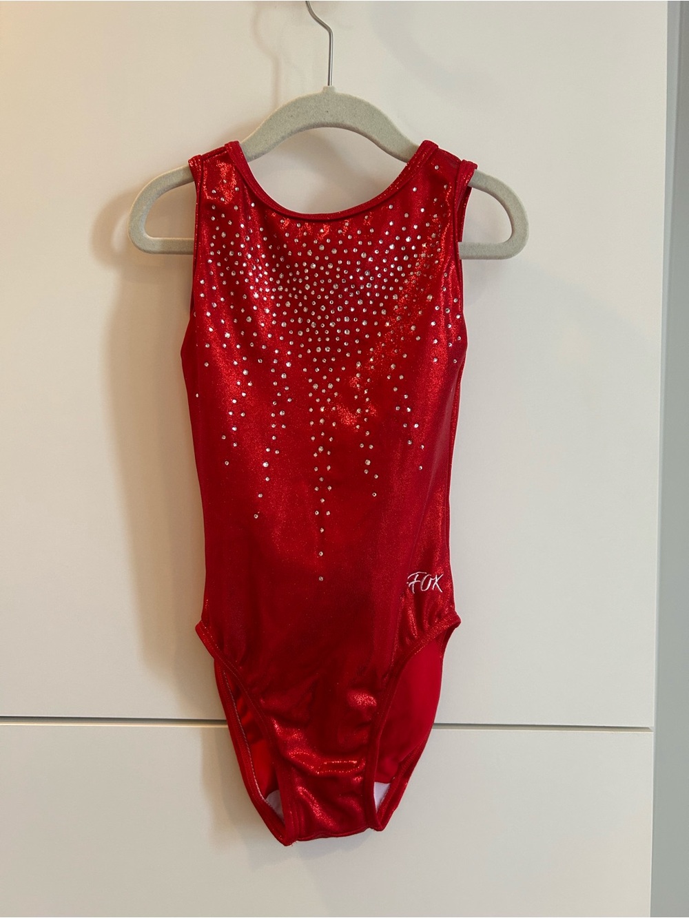 Lil Fox Red Kids Sparkle Gymnastics Leotard - Size CME